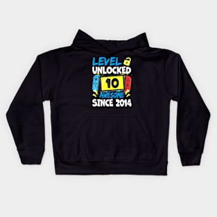 10th Birthday  Level 10  Awesome 2014 Video Kids Hoodie